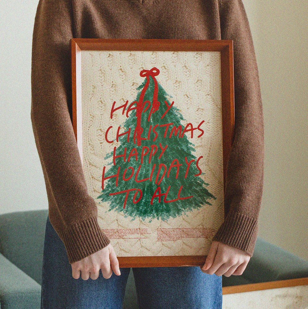 [weekend 7] 홀리데이 포스터 'Christmas tree' [액자 미포함]