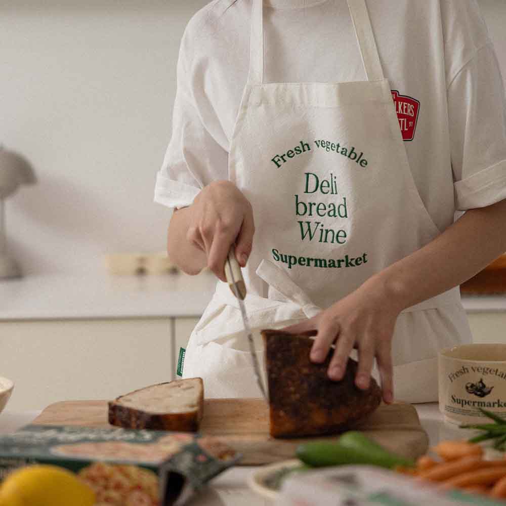 [weekend 3] 슈퍼마켓 앞치마 LONG APRON_green