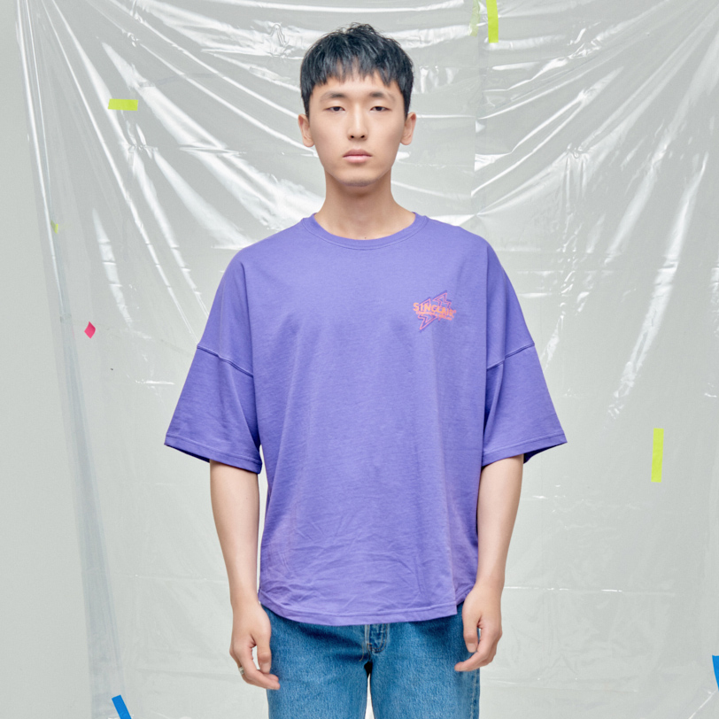 SINCLAIR 싱클레어 x 캄퍼씨 콜라보 세이브 웨일 캠페인 유니섹스 티셔츠 바이올렛