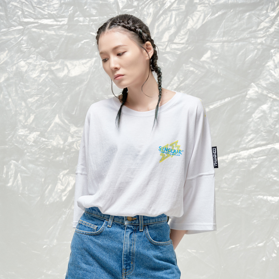 SINCLAIR 싱클레어 x 캄퍼씨 콜라보 세이브 웨일 캠페인 유니섹스 티셔츠 화이트