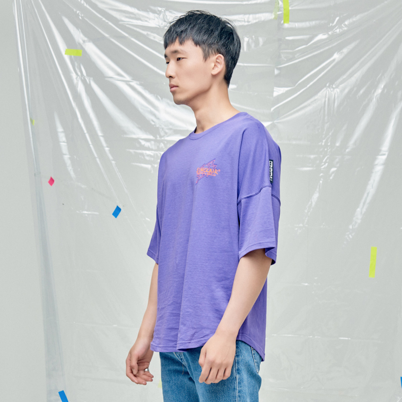 SINCLAIR 싱클레어 x 캄퍼씨 콜라보 세이브 웨일 캠페인 유니섹스 티셔츠 바이올렛