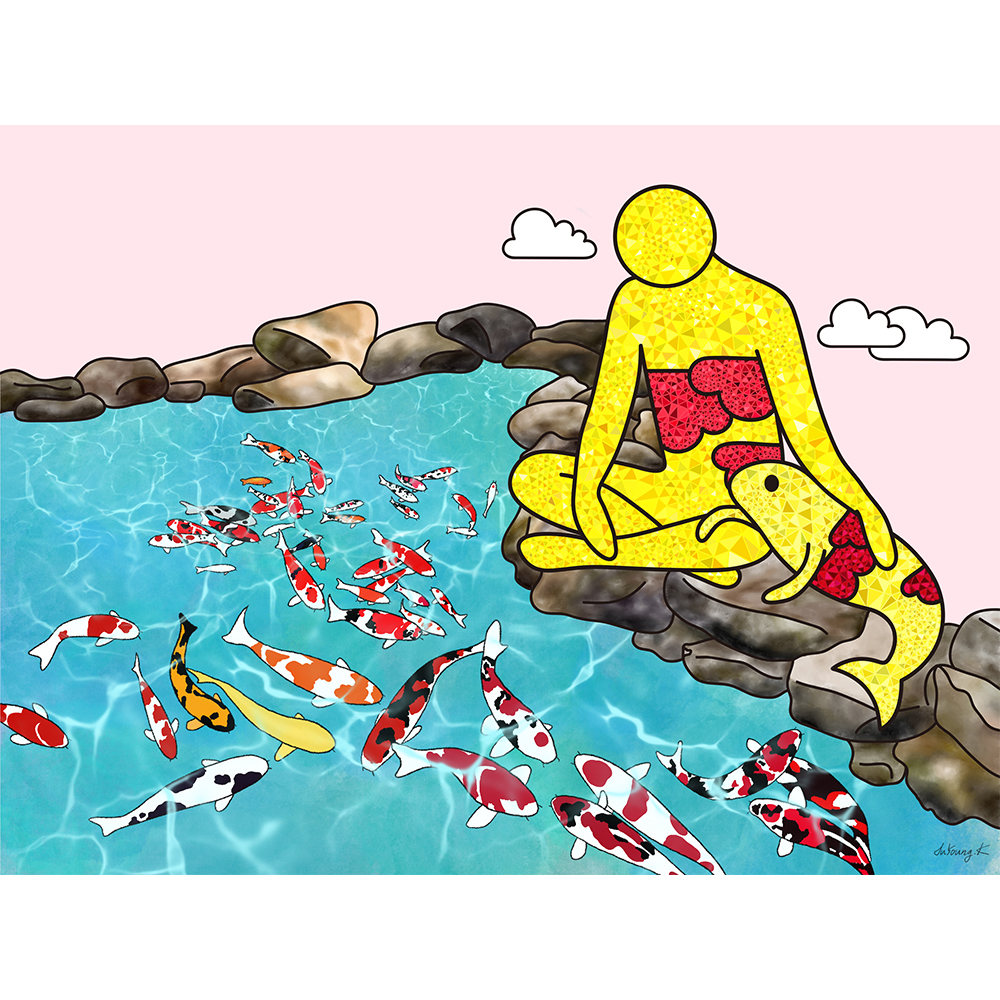 구름물고기와 구름맨 (koi pond) 그림 판매