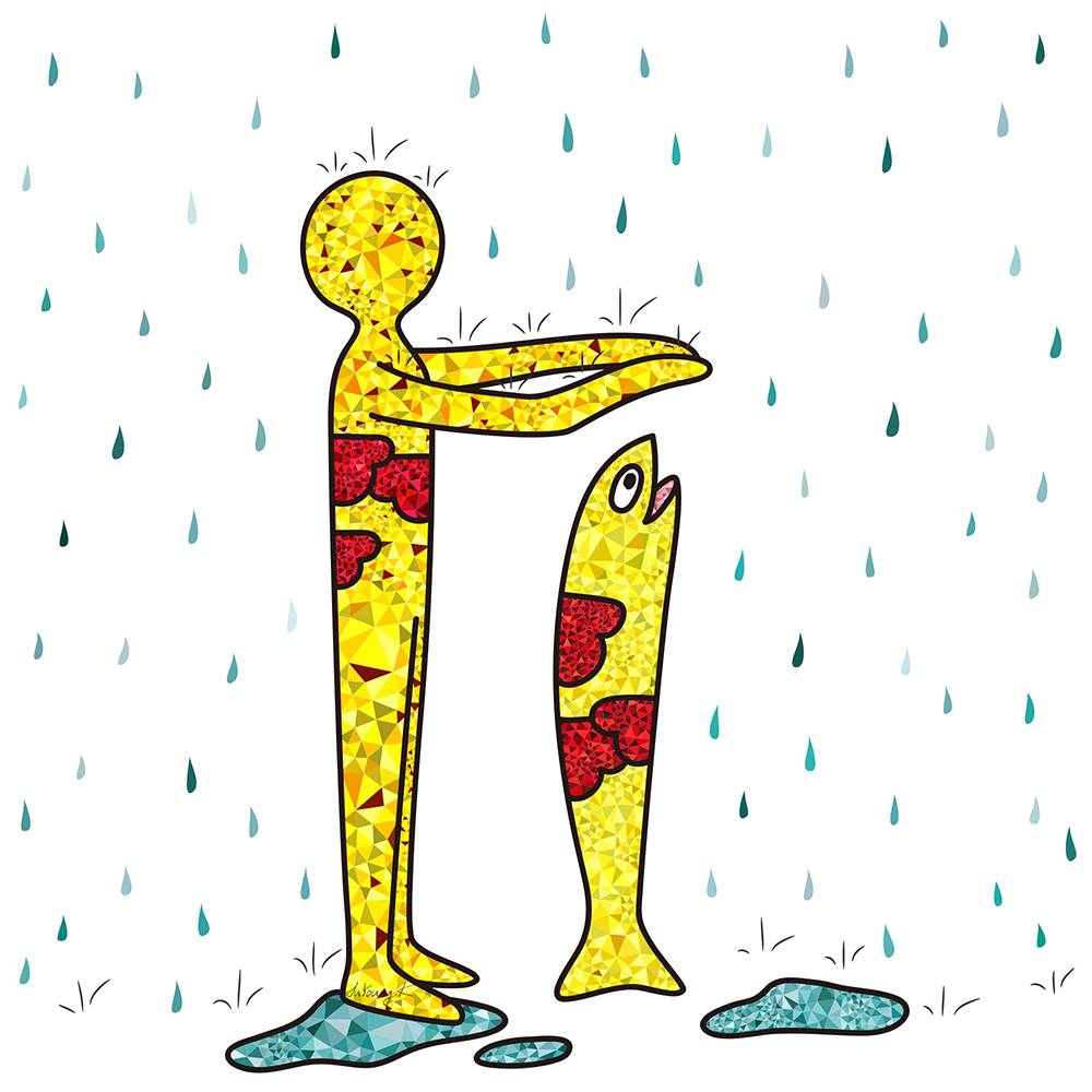구름물고기와 구름맨 (weatherproof) 그림 판매