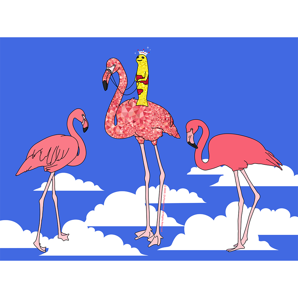 구름물고기와 플라밍고 그림 판매