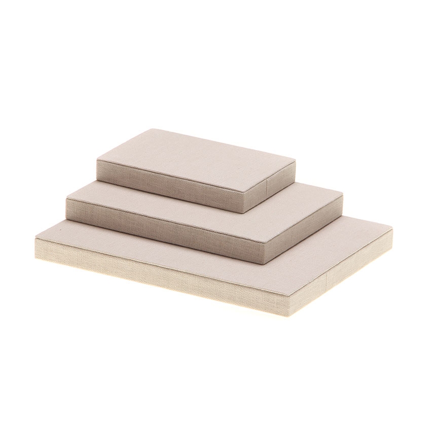 린넨 3단 목침 진열대 베이지 소 15x10x2.2