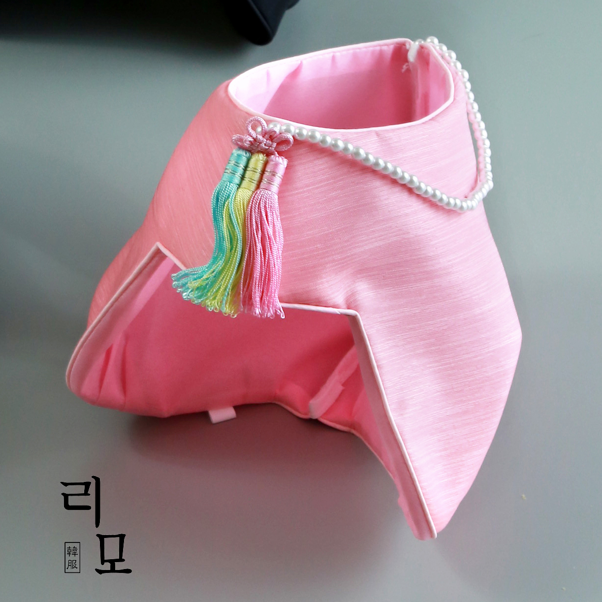 리모한복 조바위 은설(핑크) (1-2세) 여아 모자 액세서리