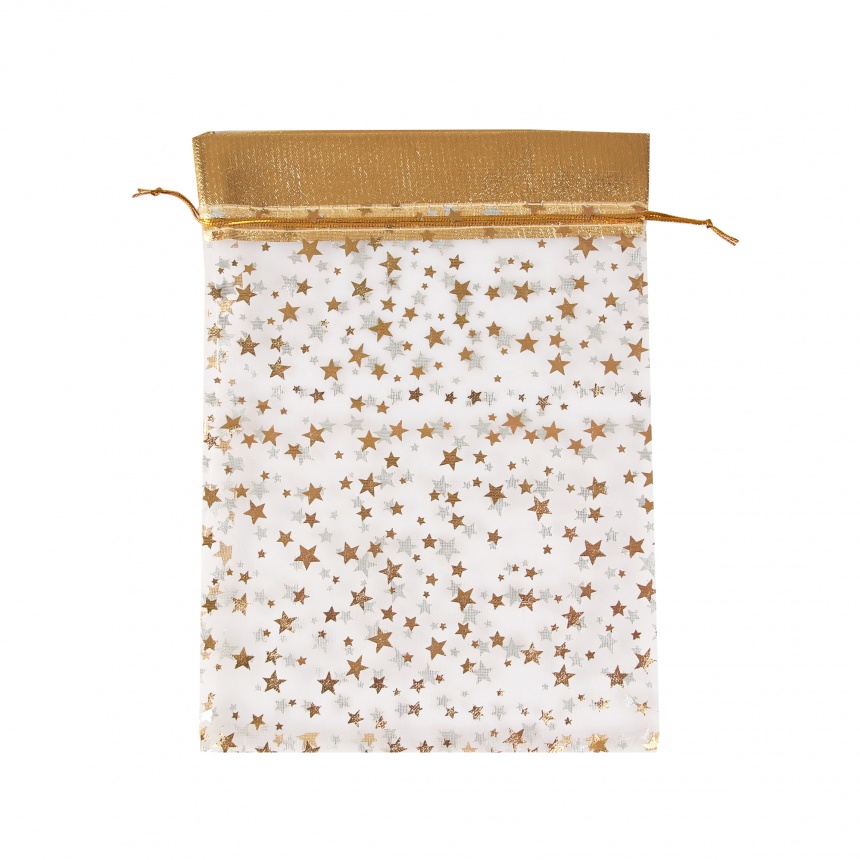 잔별 망사 주머니 금색 M 20x30 20장