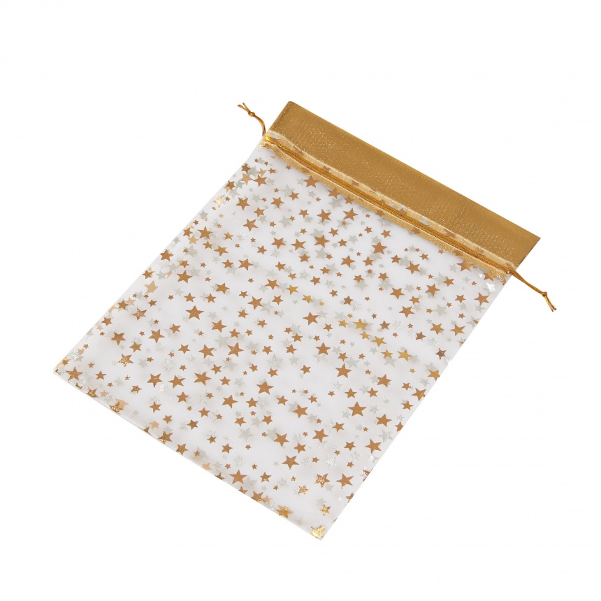 잔별 망사 주머니 금색 M 20x30 20장