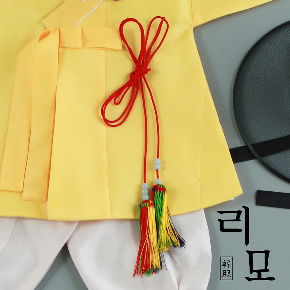 리모한복 술띠 빨강 허리 장신구 액세서리 돌한복 소품