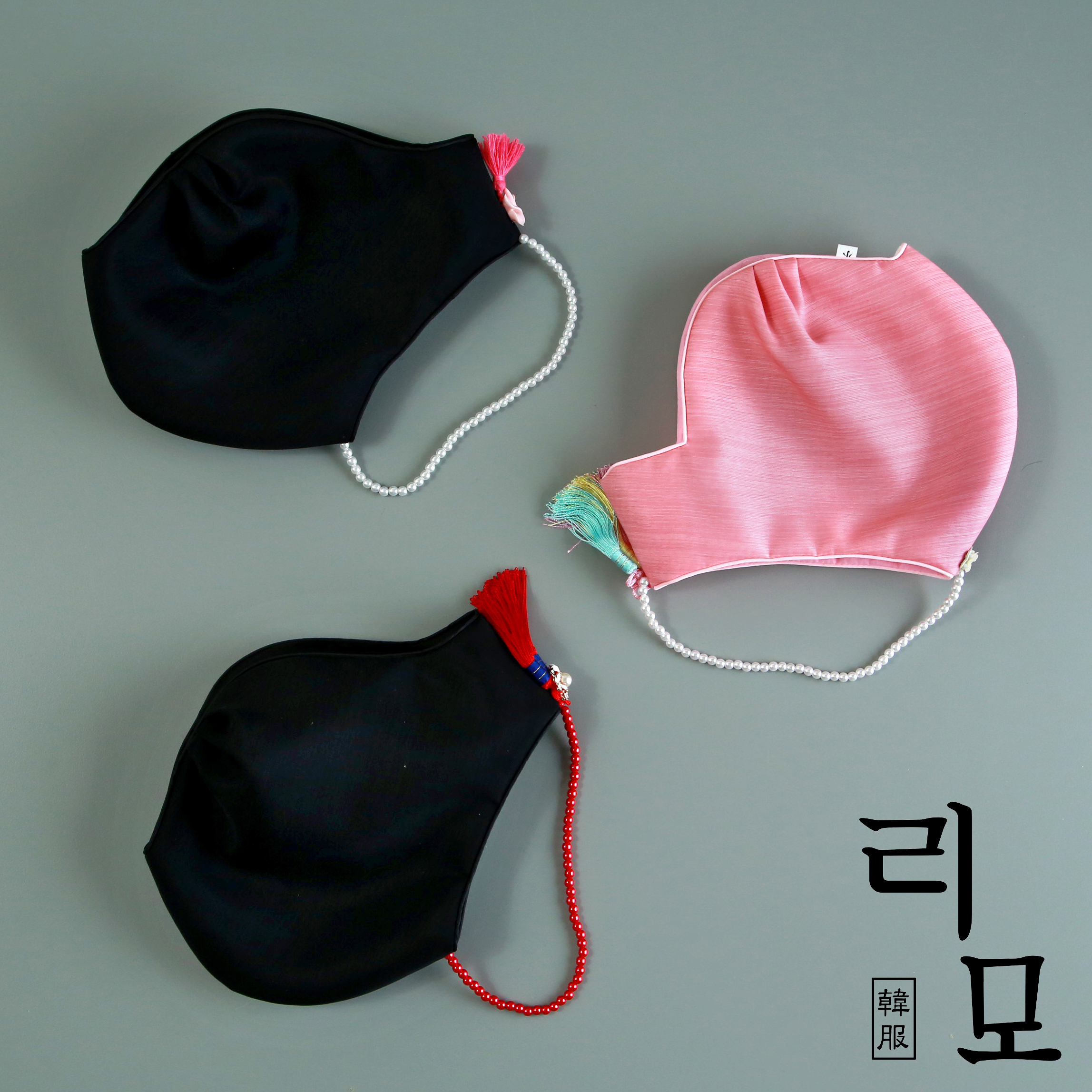 리모한복 조바위 은설(검정) (1-2세) 여아 모자 액세서리