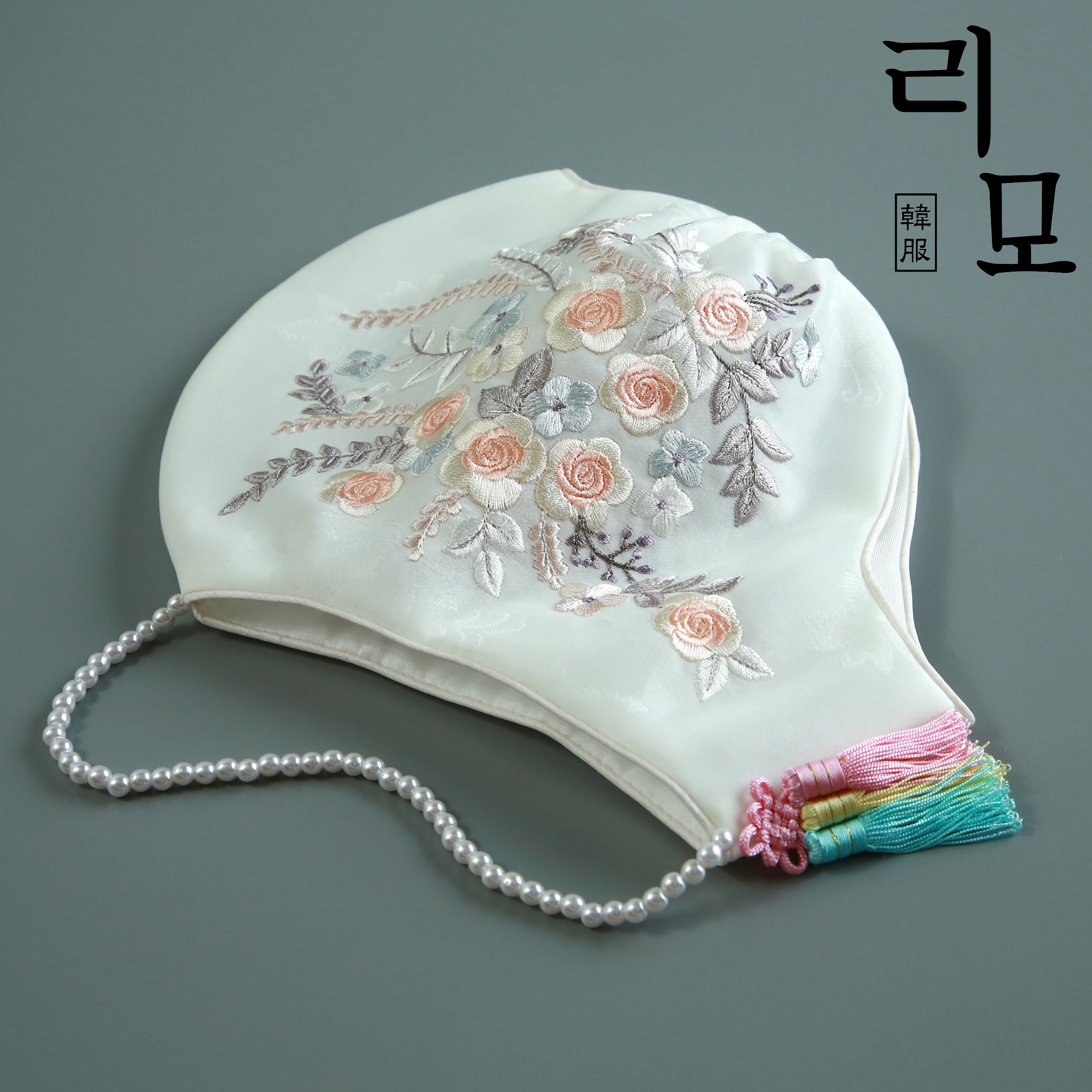 리모한복 조바위 장미(아이보리) (1-2세) 여아 모자 액세서리