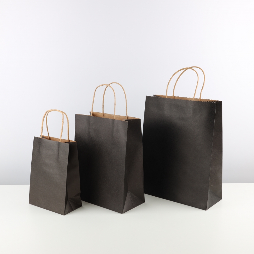 크라프트 블랙 지끈 쇼핑백 대 25x11x31 10장