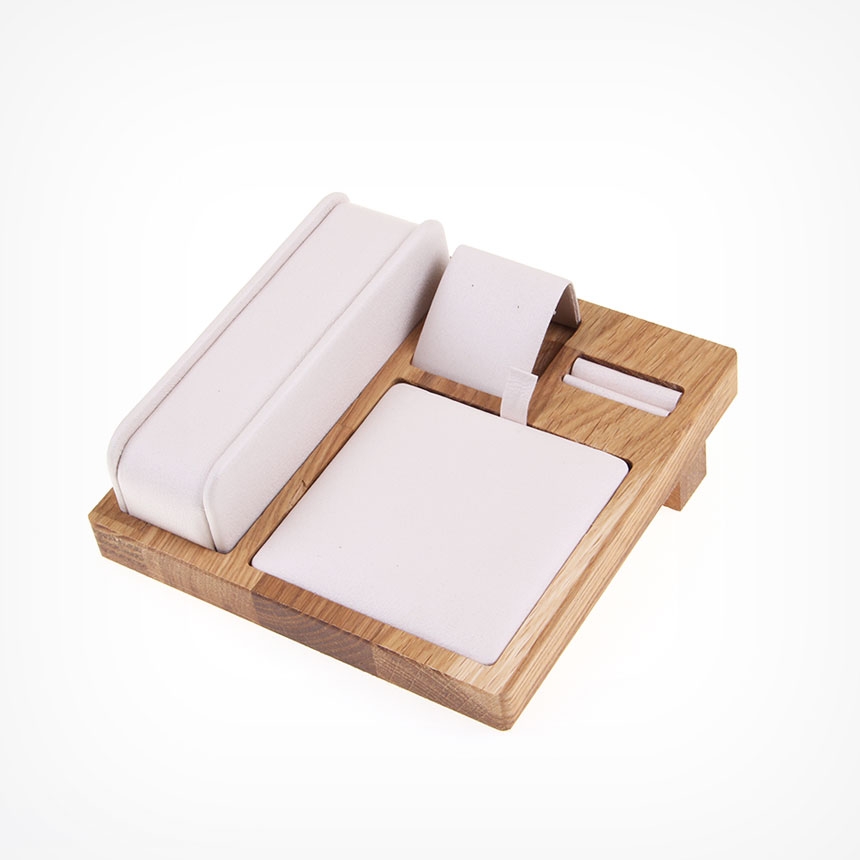 원목 고급 세트 진열대 아이보리 15x15x7