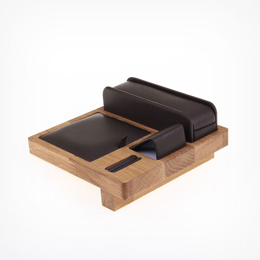 원목 고급 세트 진열대 브라운 15x15x7