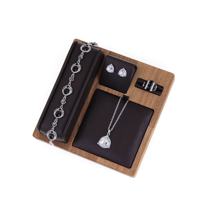원목 고급 세트 진열대 브라운 15x15x7