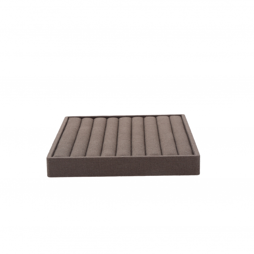 린넨 8줄 반지 진열대 브라운 25x20x2.6