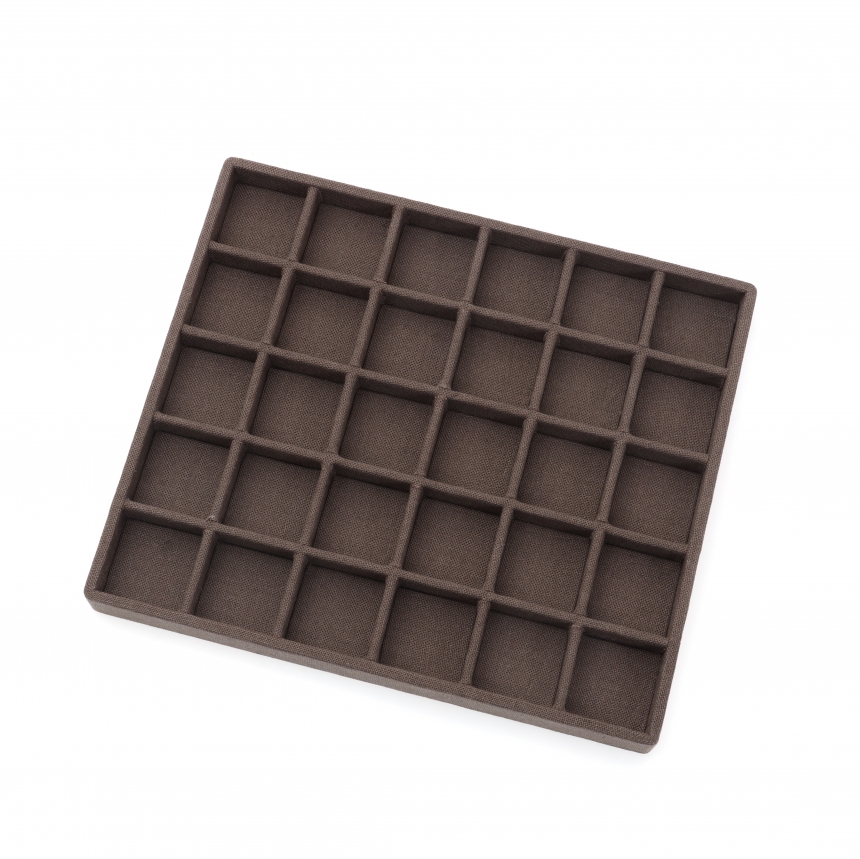 린넨 나눔 30칸 다용도 진열대 브라운 29x25x2.6