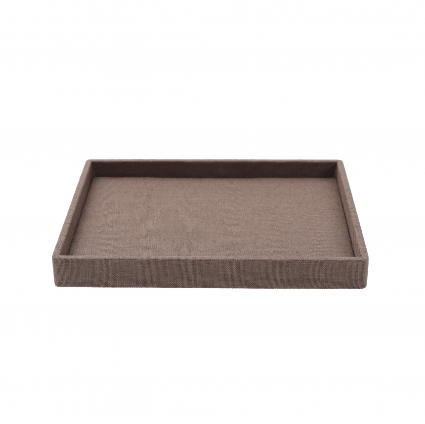 린넨 민판 악세사리 다용도 진열대 브라운 25x20x2.6