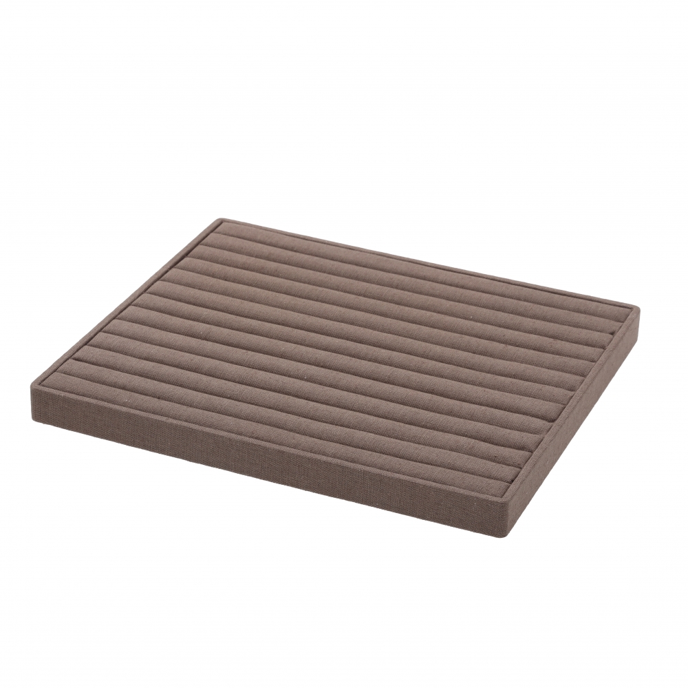 린넨 12줄 반지 진열대 브라운 35x30x2.6