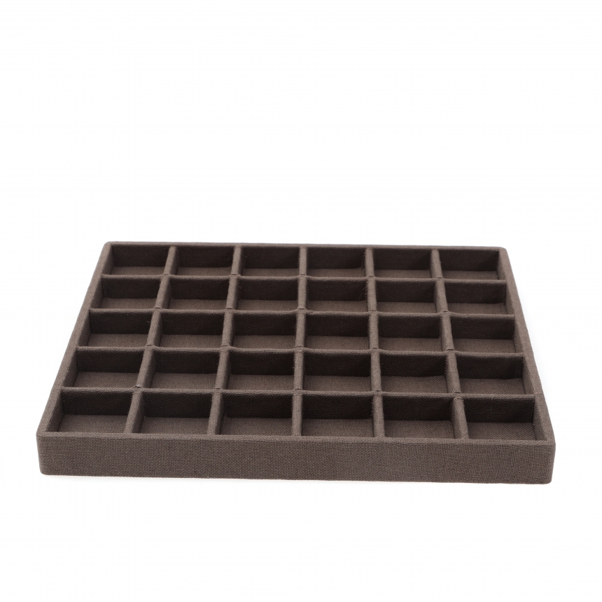 린넨 나눔 30칸 다용도 진열대 브라운 29x25x2.6
