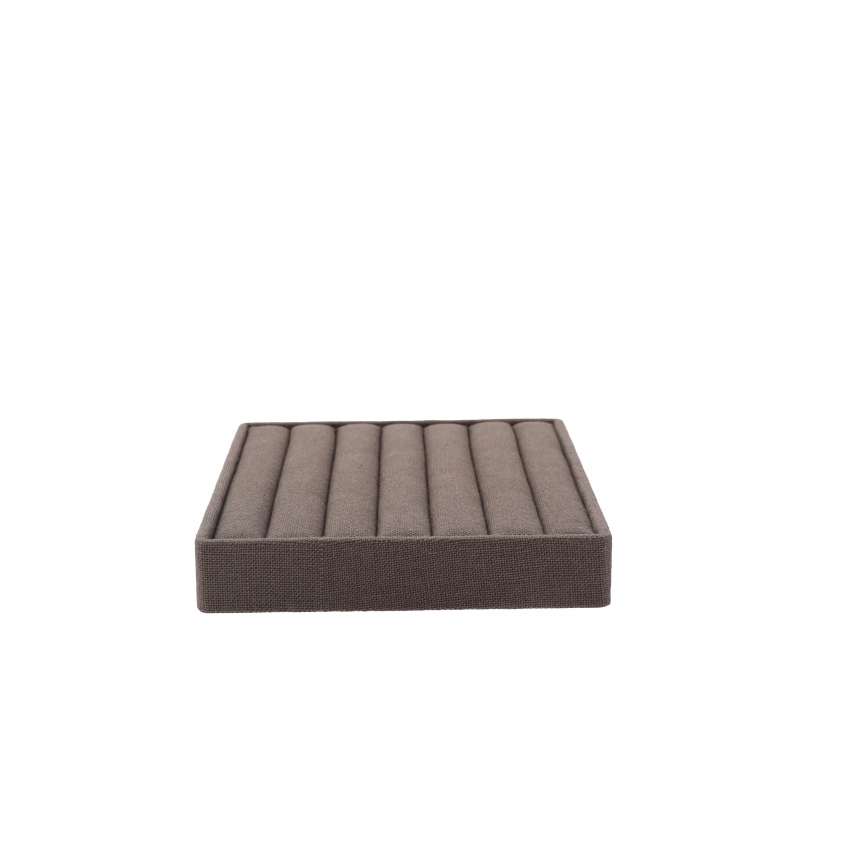 린넨 6줄 반지 진열대 브라운 20x15x2.6