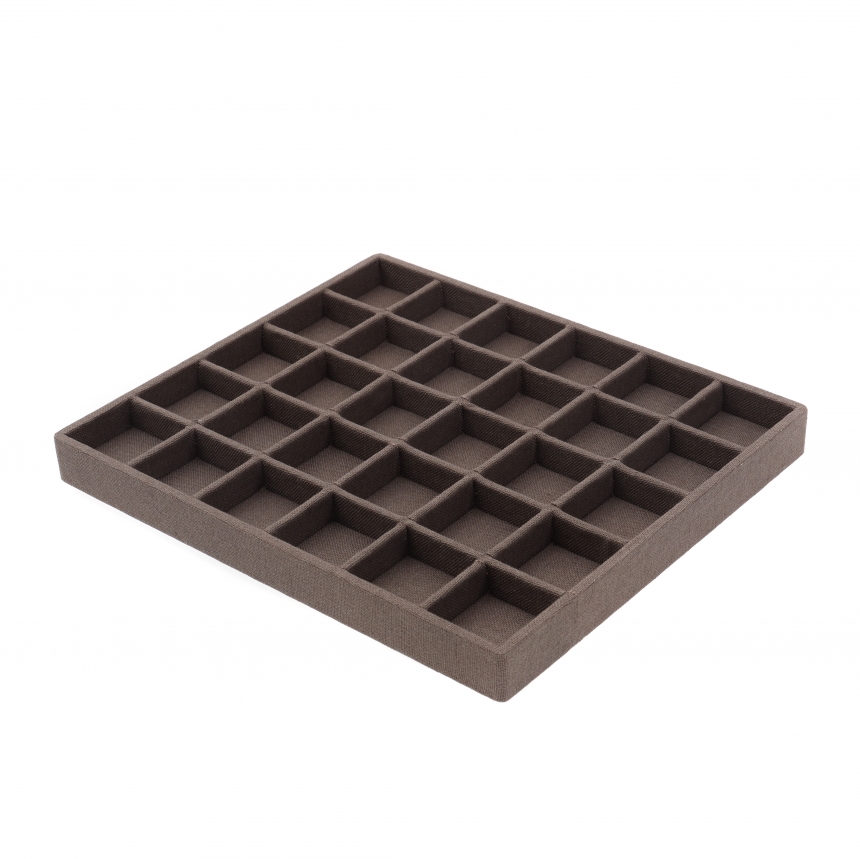 린넨 나눔 30칸 다용도 진열대 브라운 29x25x2.6