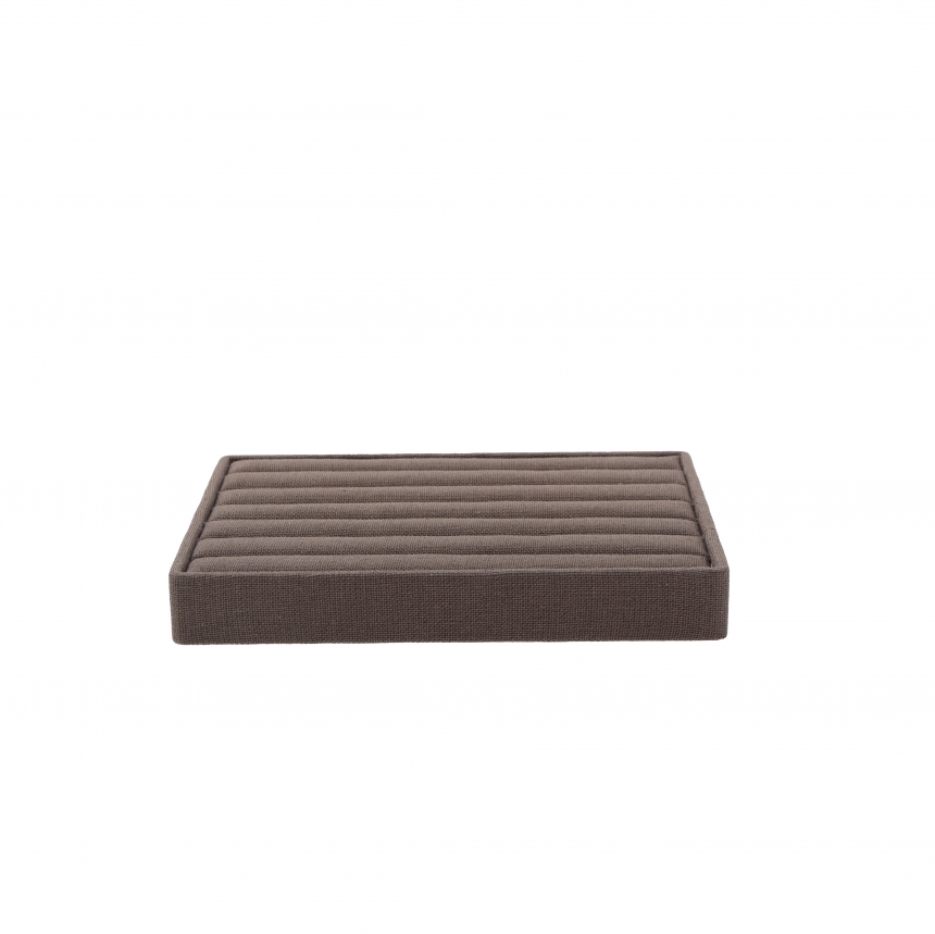 린넨 6줄 반지 진열대 브라운 20x15x2.6