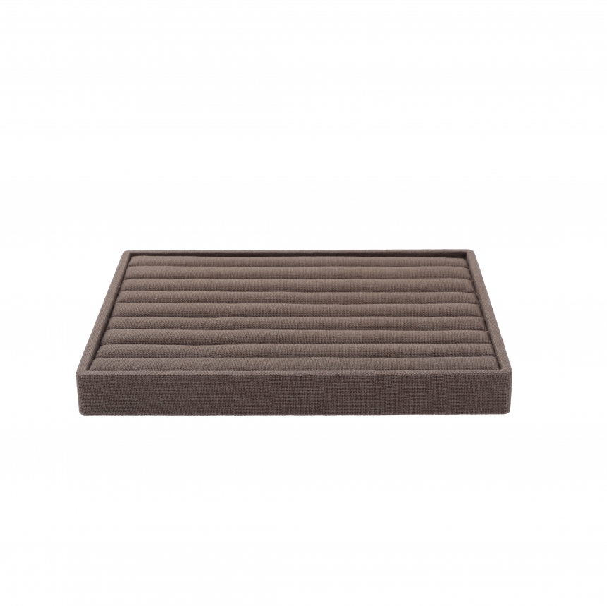 린넨 8줄 반지 진열대 브라운 25x20x2.6