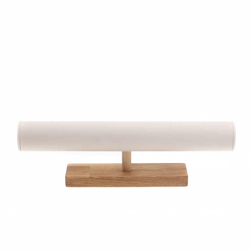 원목 T자 팔찌 진열대 아이보리 대 35x6x10.5