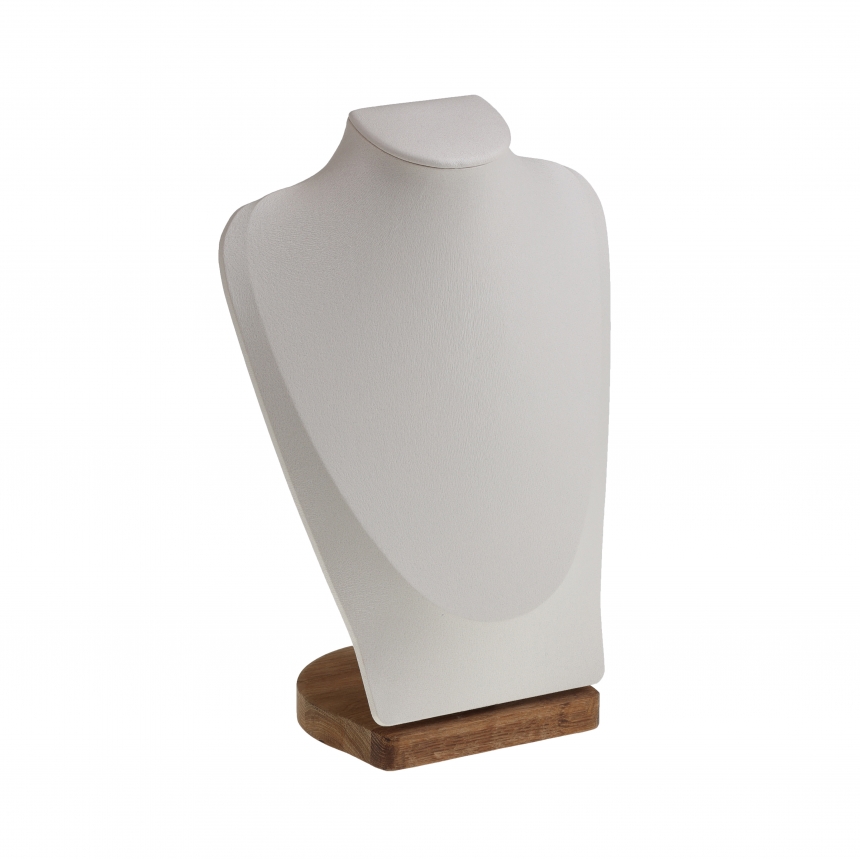 원목 사각 목걸이 마네킹 진열대 아이보리 대 21x11.5x30
