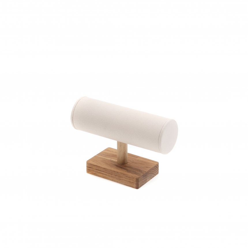 원목 T자 팔찌 진열대 아이보리 소 15x6x10.5