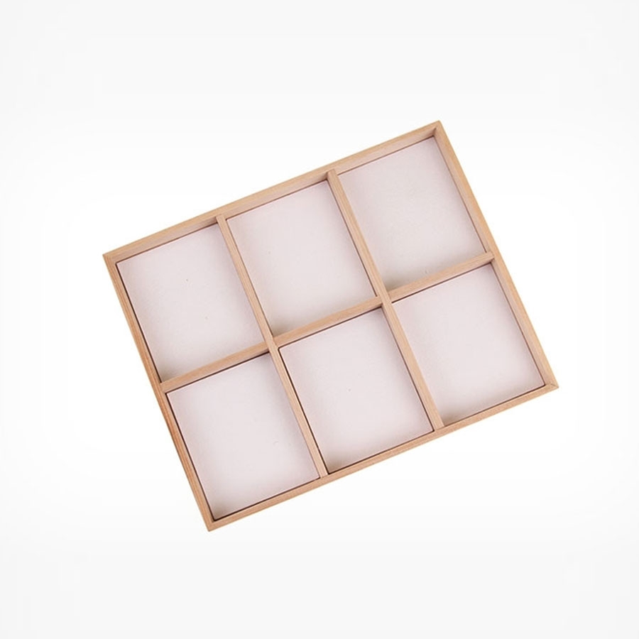 원목 나눔 6칸 다용도 진열대 아이보리 25x20x3