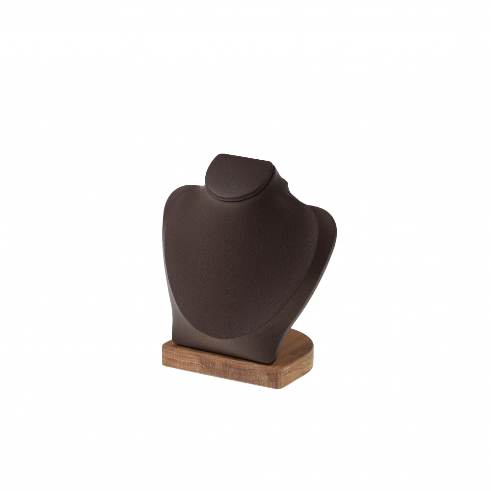 원목 사각 목걸이 마네킹 진열대 브라운 소 16x10x18