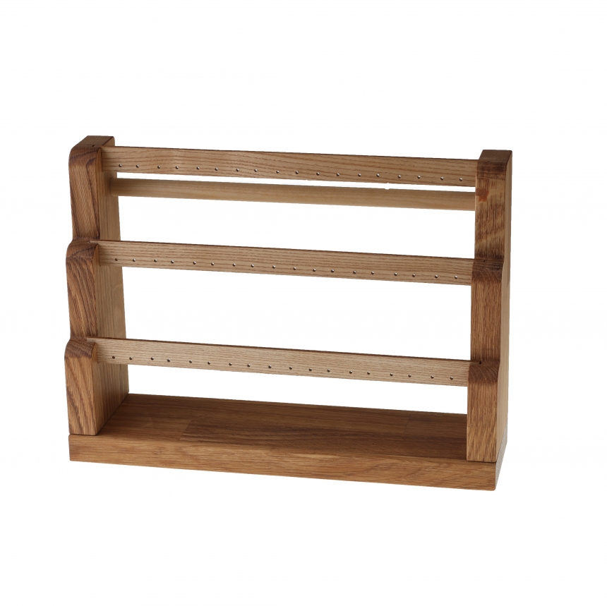 원목 3단 계단식 귀걸이 진열대 25x7.5x20