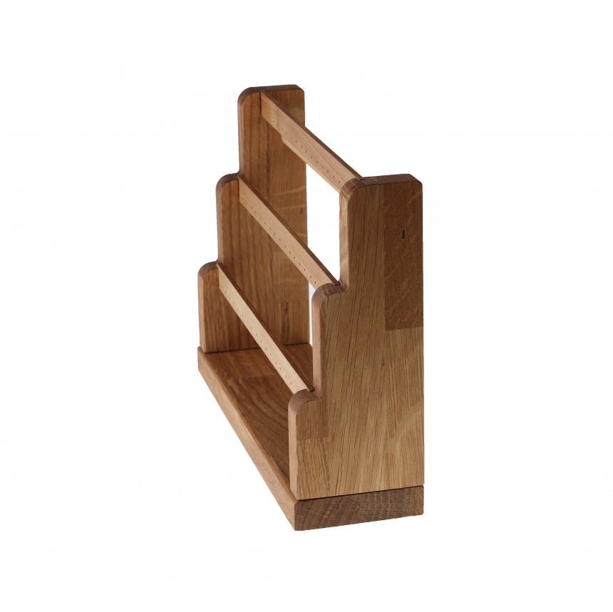 원목 3단 계단식 귀걸이 진열대 25x7.5x20