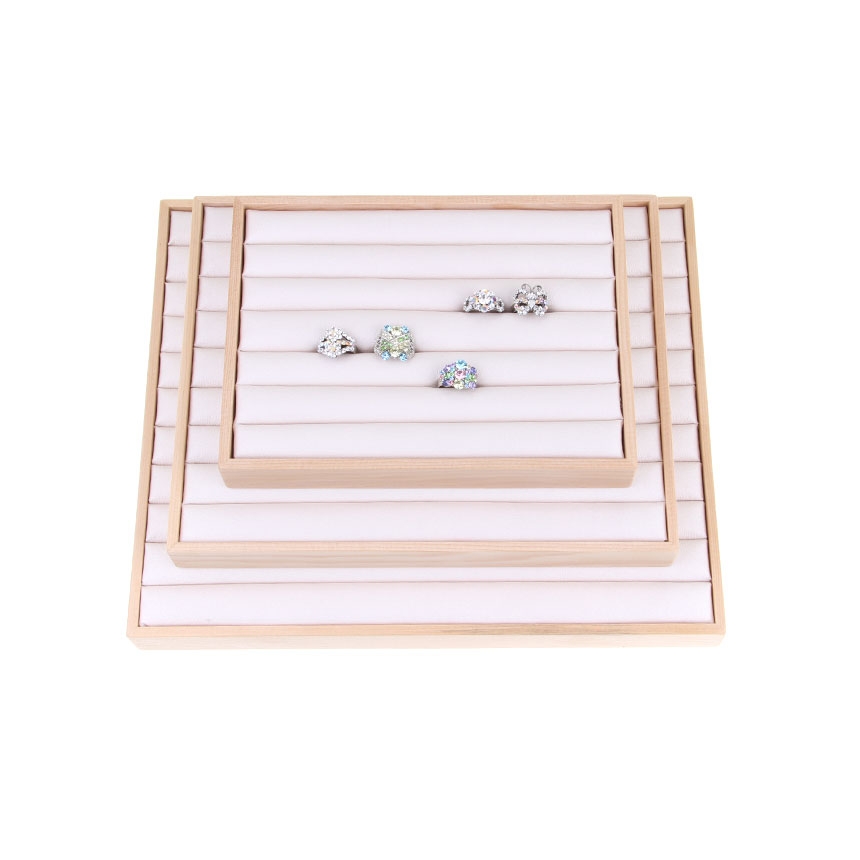 원목 반지 진열대 아이보리 20x15x3