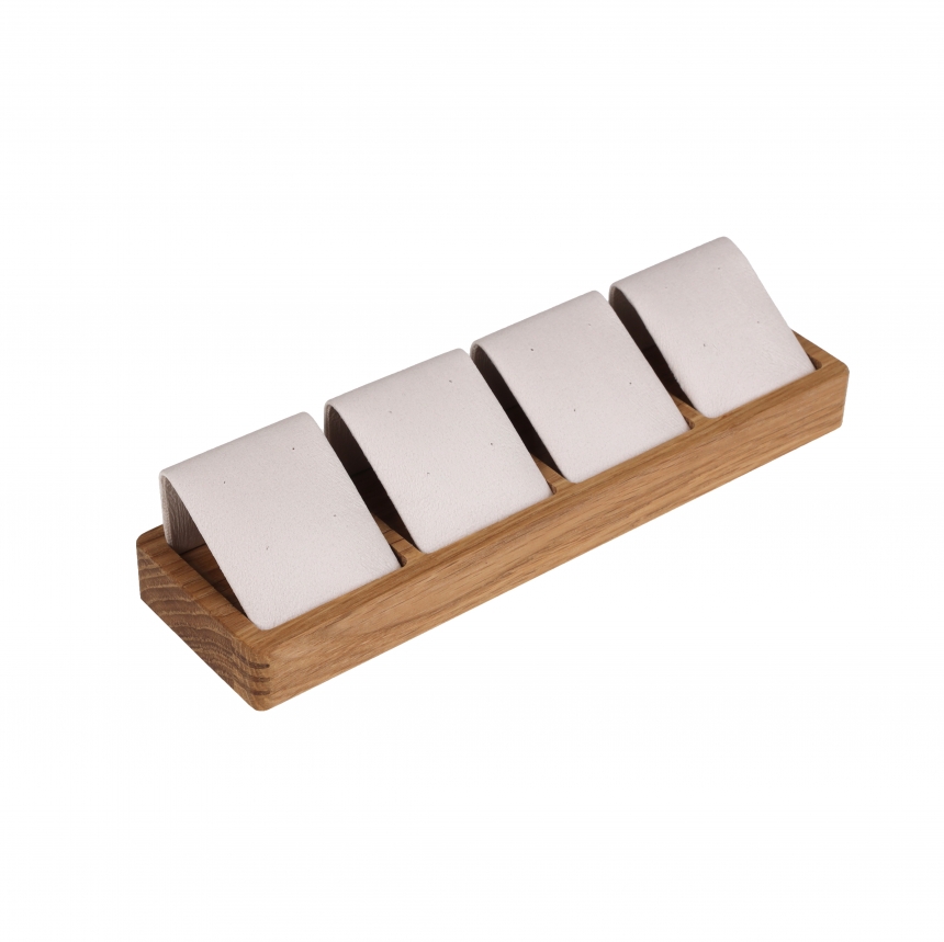 원목 1/4 귀걸이 진열대 아이보리 19x5.3x1.8