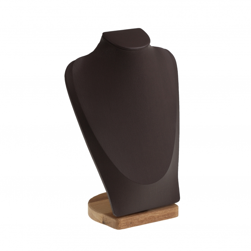 원목 사각 목걸이 마네킹 진열대 브라운 대 21x11.5x30