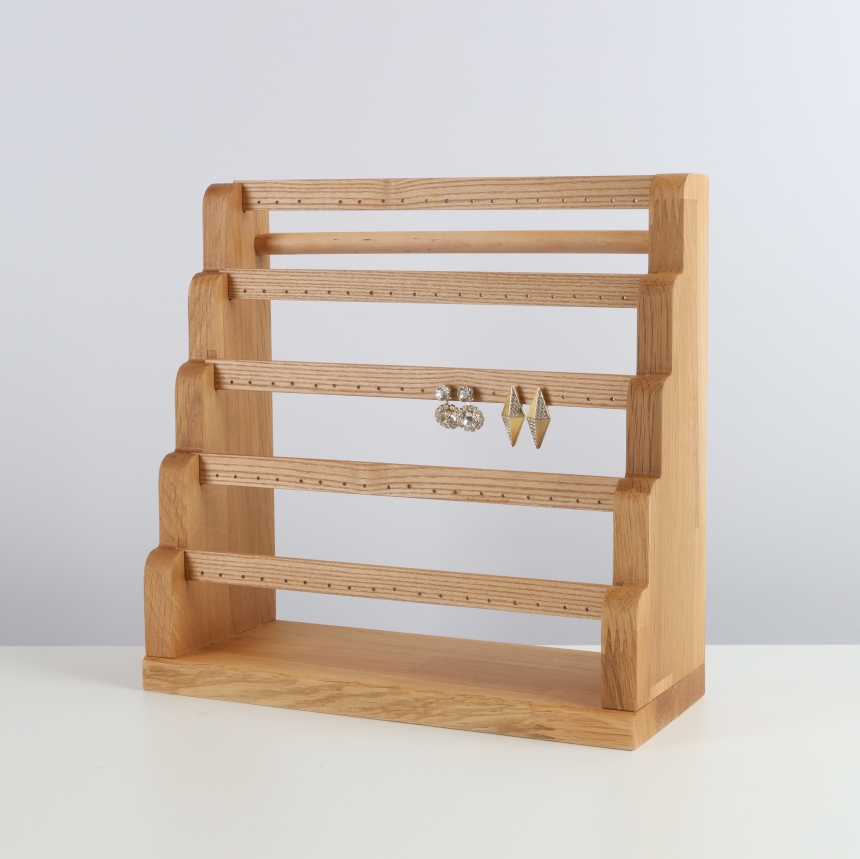 원목 5단 계단식 귀걸이 진열대 27.5x11x27