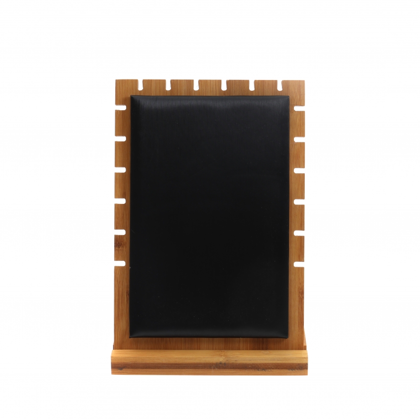 원목 세로 홈형 목걸이 팔찌 진열대 블랙 17x8x25.2