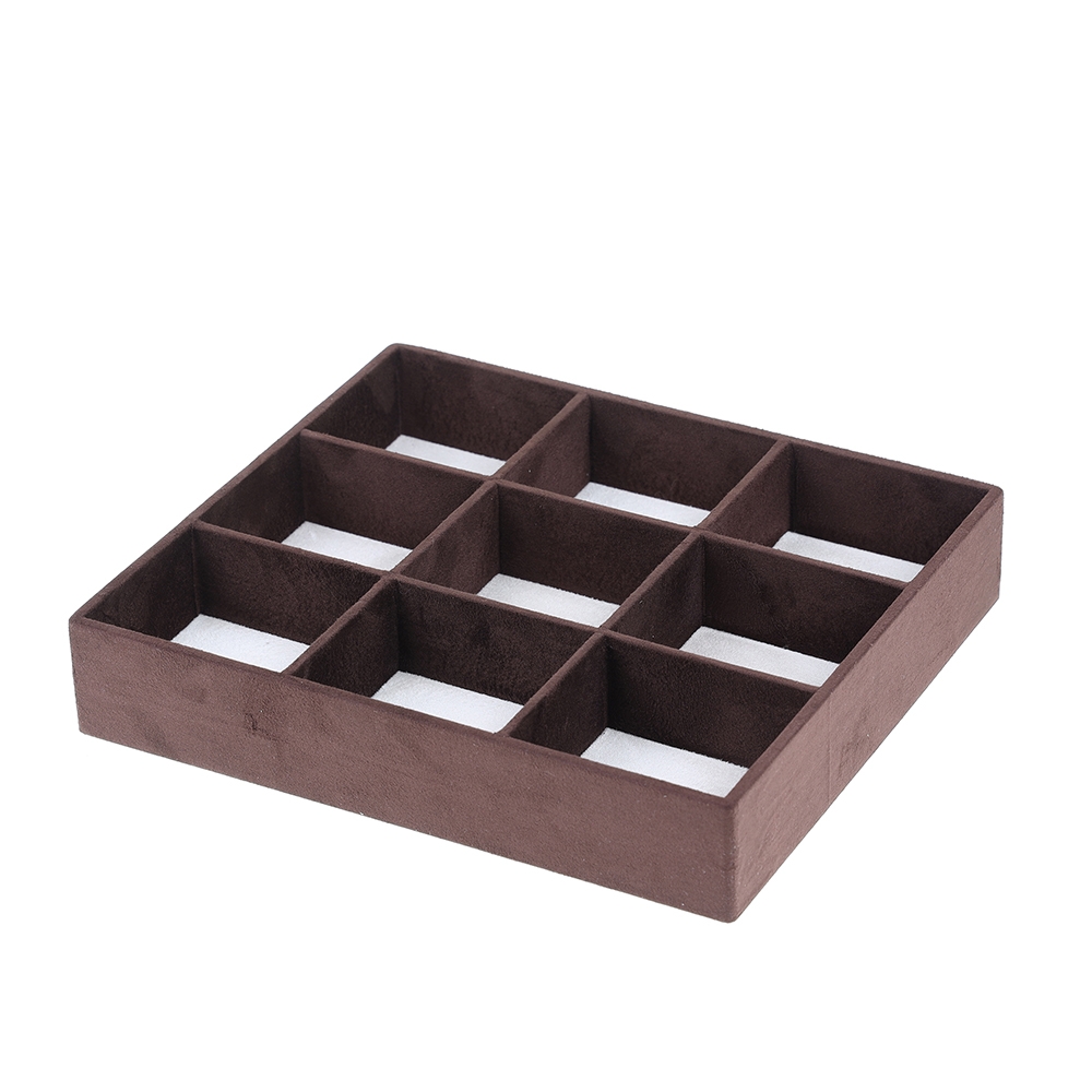 스웨이드 나눔 9칸 다용도 진열대 베이지/브라운 30x26x5.5