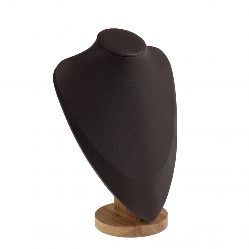 원목 삼각 목걸이 마네킹 진열대 브라운 특대 23x12x30