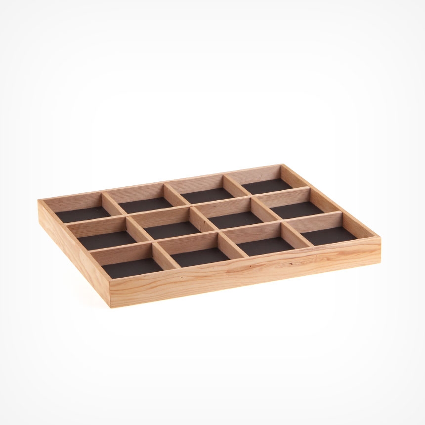 원목 나눔 6칸 다용도 진열대 브라운 25x20x3