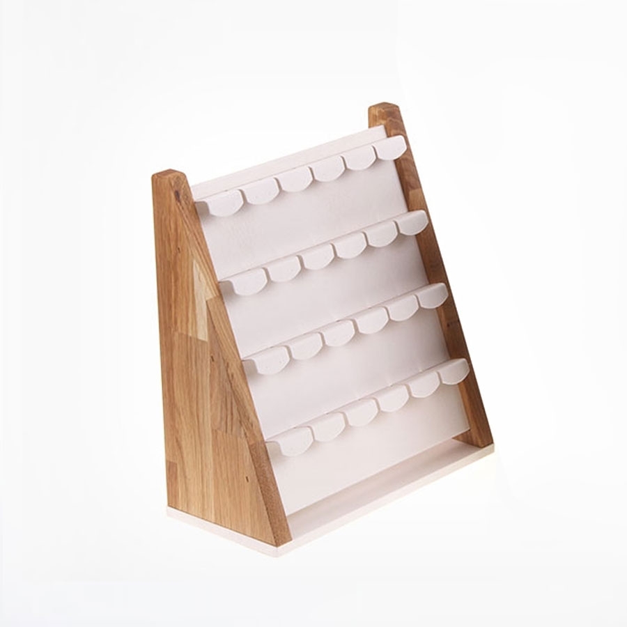 원목 24구 귀걸이 진열대 아이보리 27.5x13x30.5