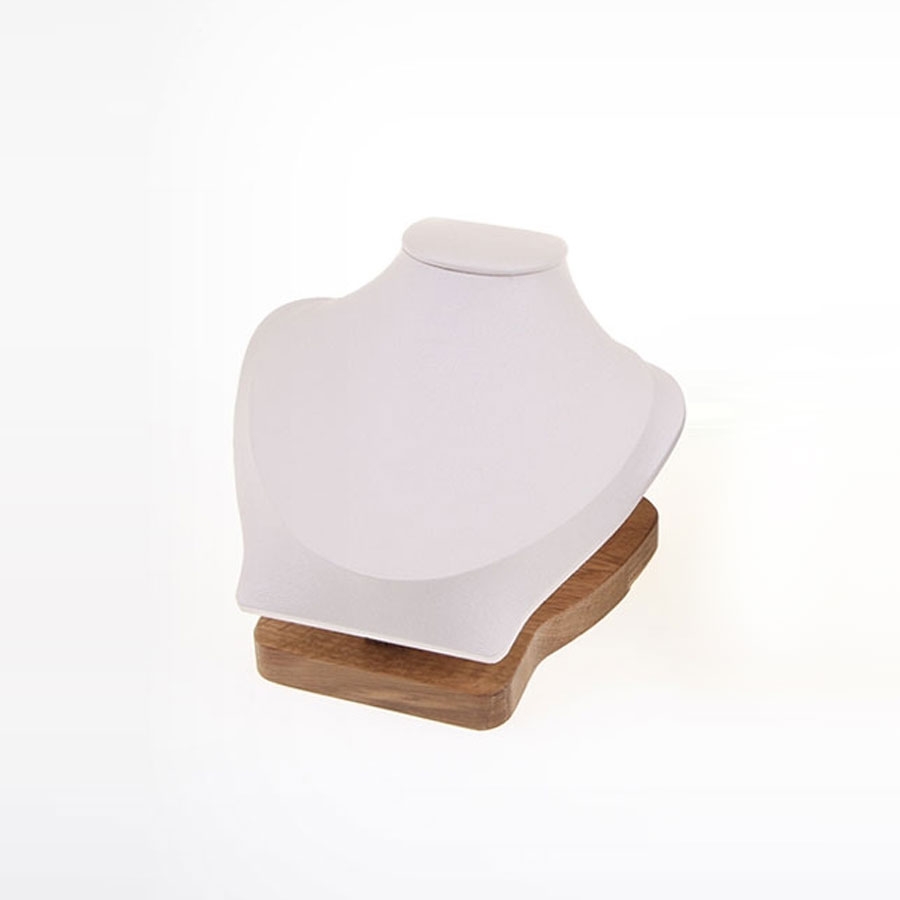 원목 심플 목걸이 마네킹 진열대 아이보리 소 16x14x12