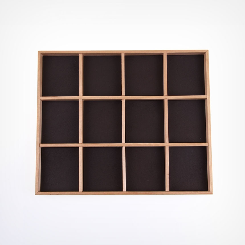 원목 나눔 6칸 다용도 진열대 브라운 25x20x3