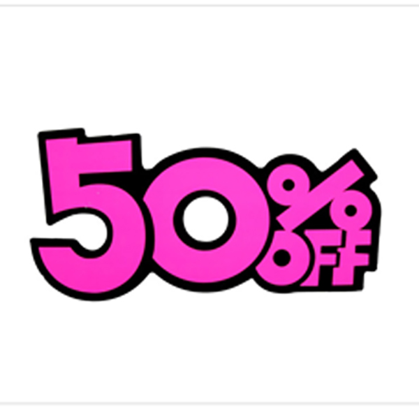 50% OFF POP 글씨 18.5x9.5 6장