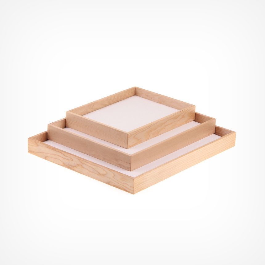 원목 민판 악세사리 다용도 진열대 아이보리 30x25x2.8