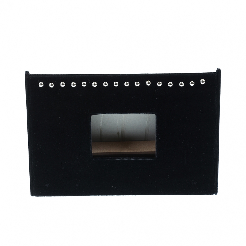 벨벳 S형 스탠드 목걸이 진열대 블랙 30x11.5x20.5cm