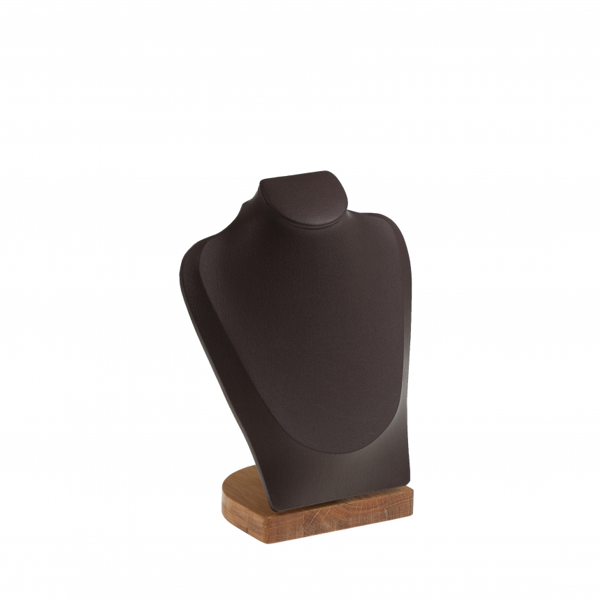 원목 사각 목걸이 마네킹 진열대 브라운 중 17x10x23